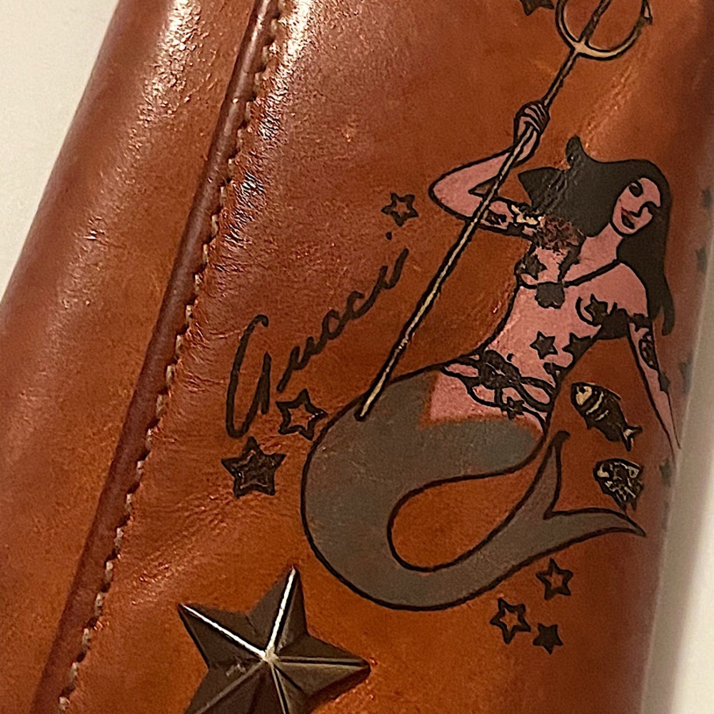 Authentic Gucci 2009 Rare Frida Giannini Leather Mermaid 6 Key Holder - Picture 3 of 13
